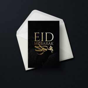 Eid Mubarak Greeting Card – Royal Gold